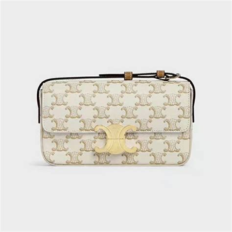 celine triomphe bag white|celine shoulder bag triomphe.